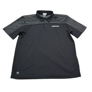 Stormtech Shirt Mens M Black Gray Polo H2XDry Activewear Short Sleeve ARDCO logo
